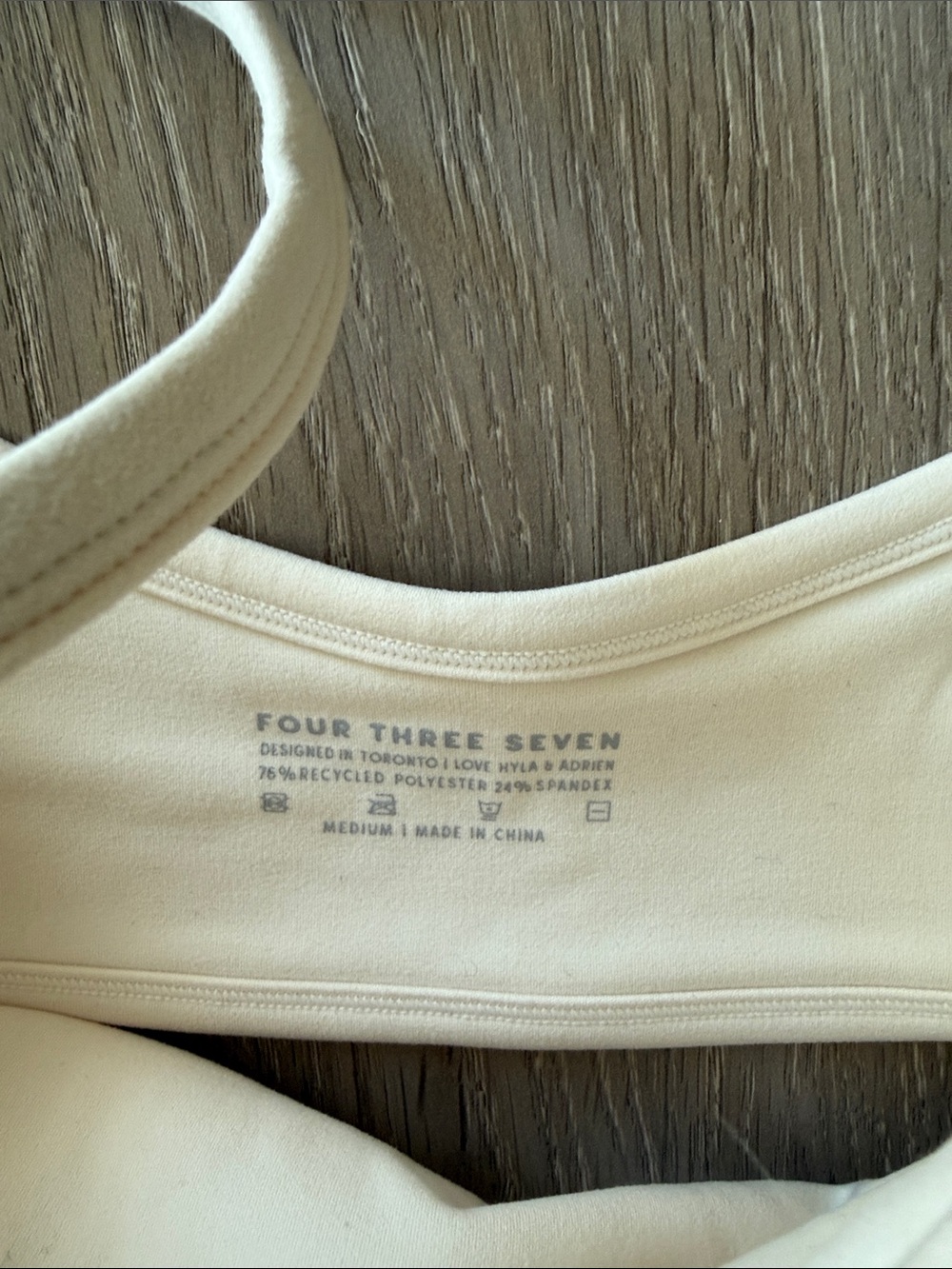 437 Micro Cream Sports Bra - Picture 4 of 7
